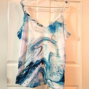 Watercolor/geode tank